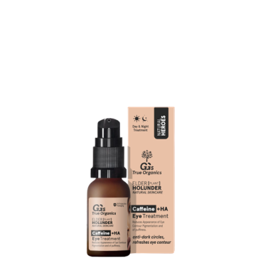 GG's True Organics serumas paakiams su kofeinu, hialuronu  15ml