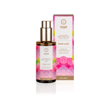 Khadi ajurvedinis eliksyrinis aliejus Rose Love 100ml Khadi ajurvedinis eliksyrinis aliejus Rose Love 100ml