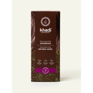 Khadi dažai plaukams Natural Hazel (Riešuto ruda) 100g Khadi dažai plaukams Natural Hazel (Riešuto ruda) 100g