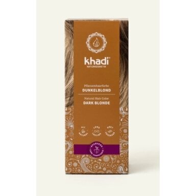 Khadi dažai šviesiems ar žiliems plaukams Dark Blonde 100g Khadi dažai šviesiems ar žiliems plaukams Dark Blonde 100g