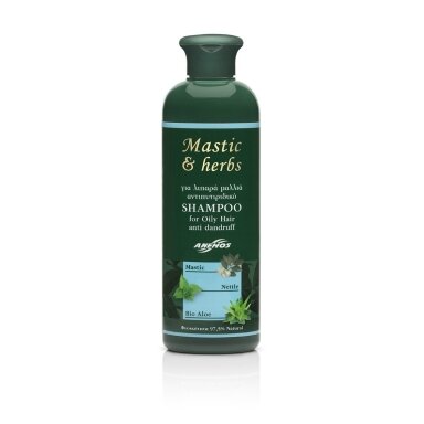 Šampūnas nuo pleiskanų su mastika ir žolelėmis riebiems plaukams 300ml